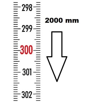 REGLET GRADUE VERTICAL AUTOCOLLANT ZÉRO EN HAUT LONGUEUR 2000 MMREF : RGVR1-00H020-A BLET RGVR1-00H020-A : Instruments de Mesure