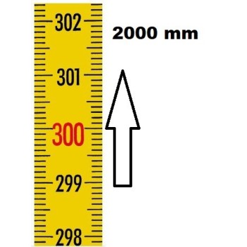 REGLET GRADUE VERTICAL ZÉRO EN BAS LONGUEUR 2000 MM REVETEMENT NYLONREF : RGVR1-00B02N BLET RGVR1-00B02N : Instruments de Mesure