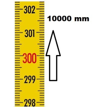 VERTICAL FLEXIBLE RULE AUTOCOLLANT ZERO AT THE BOTTOM LENGTH 10000 MM COATING NYLON