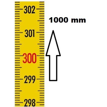 REGLET GRADUE VERTICAL AUTOCOLLANT ZÉRO EN BAS LONGUEUR 1000 MM REVETEMENT NYLONREF : RGVR1-00B01N-A BLET RGVR1-00B01N-A : Instr