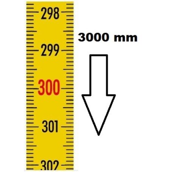 REGLET GRADUE VERTICAL AUTOCOLLANT ZÉRO EN HAUT LONGUEUR 3000 MM REVETEMENT NYLONREF : RGVR1-00H03N-A BLET RGVR1-00H03N-A : Inst