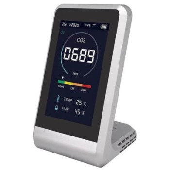 DETECTEUR CO2 - INDIQUE LE NIVEAU DE CO2 - AERATION CONTRE CORONAVIRUS/COVID* BLET CO2-PORT : Instruments de Mesure et Contrôle 